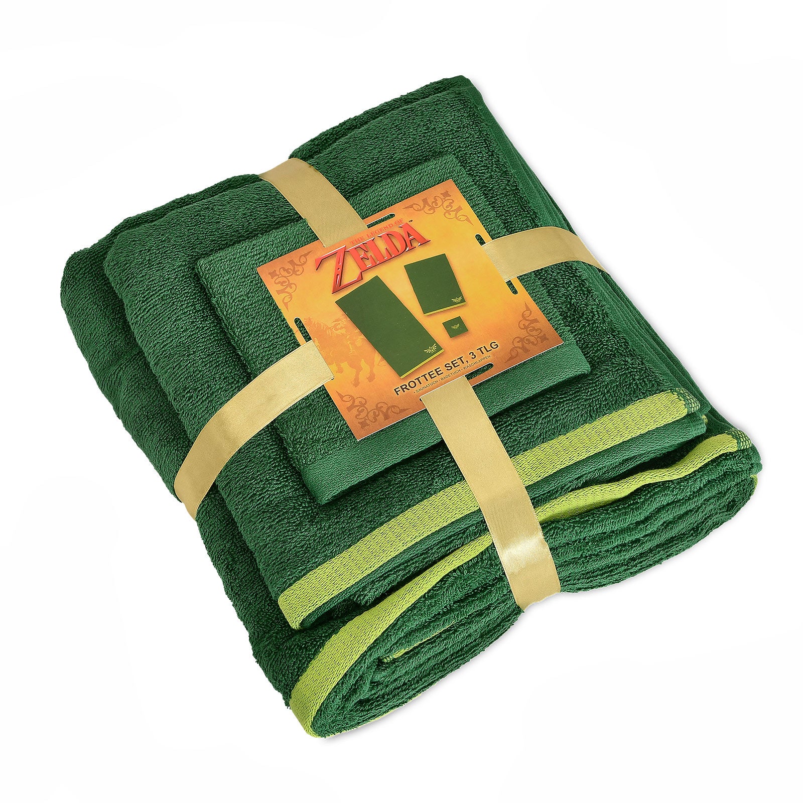 Produktbild Zelda - Hyrule Logo Handtücher mit Waschlappen 3er Set