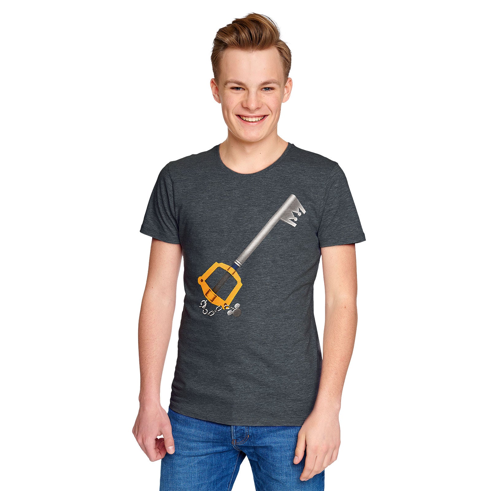 Produktbild Kingdom Hearts - Schlüsselschwert T-Shirt grau