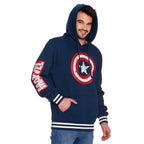 Produktbild Captain America - Shield Distressed Logo Hoodie blau