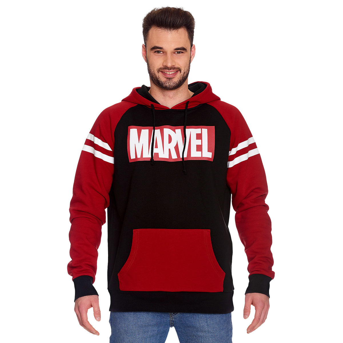 Produktbild Marvel - Logo Hoodie rot-schwarz