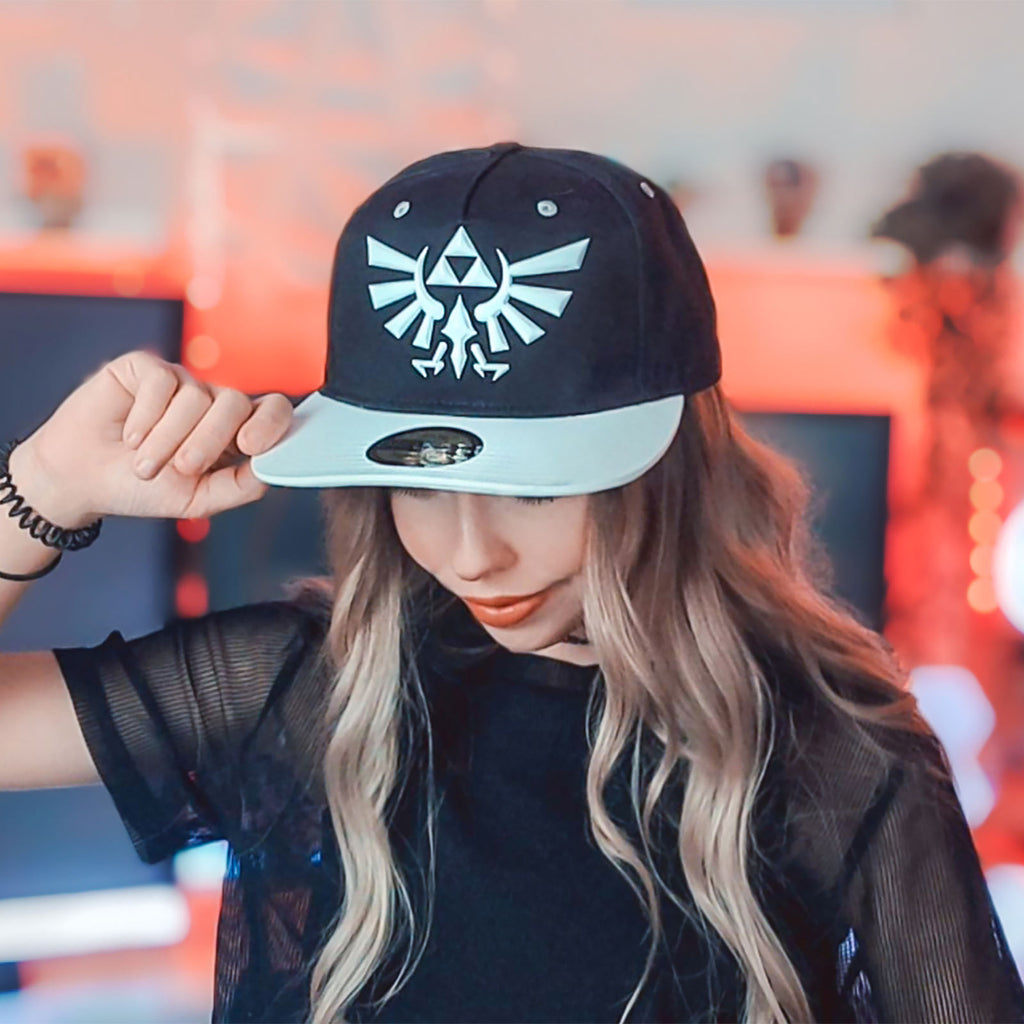 Zelda - Hyrule Logo Snapback Cap schwarz-weiß
