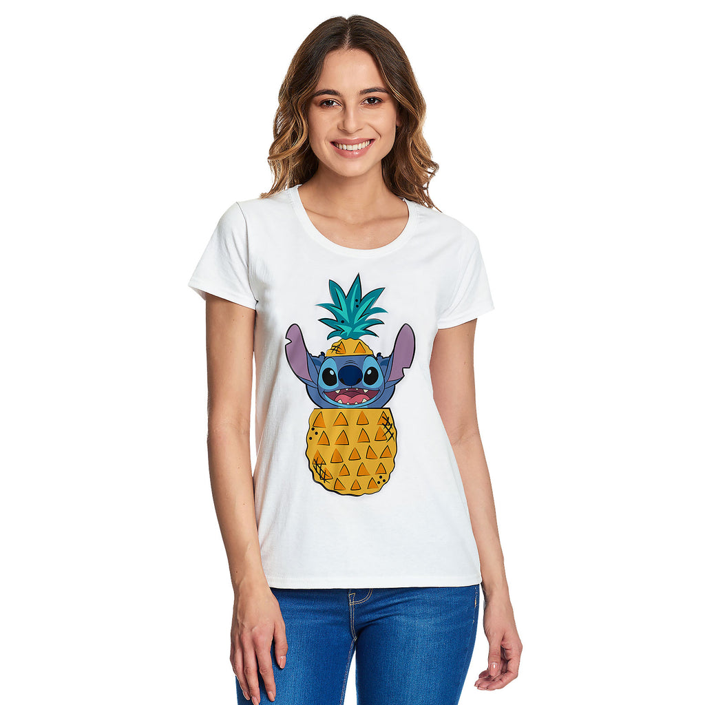 Produktbild Lilo & Stitch - Pineapple Stitch T-Shirt Damen weiß