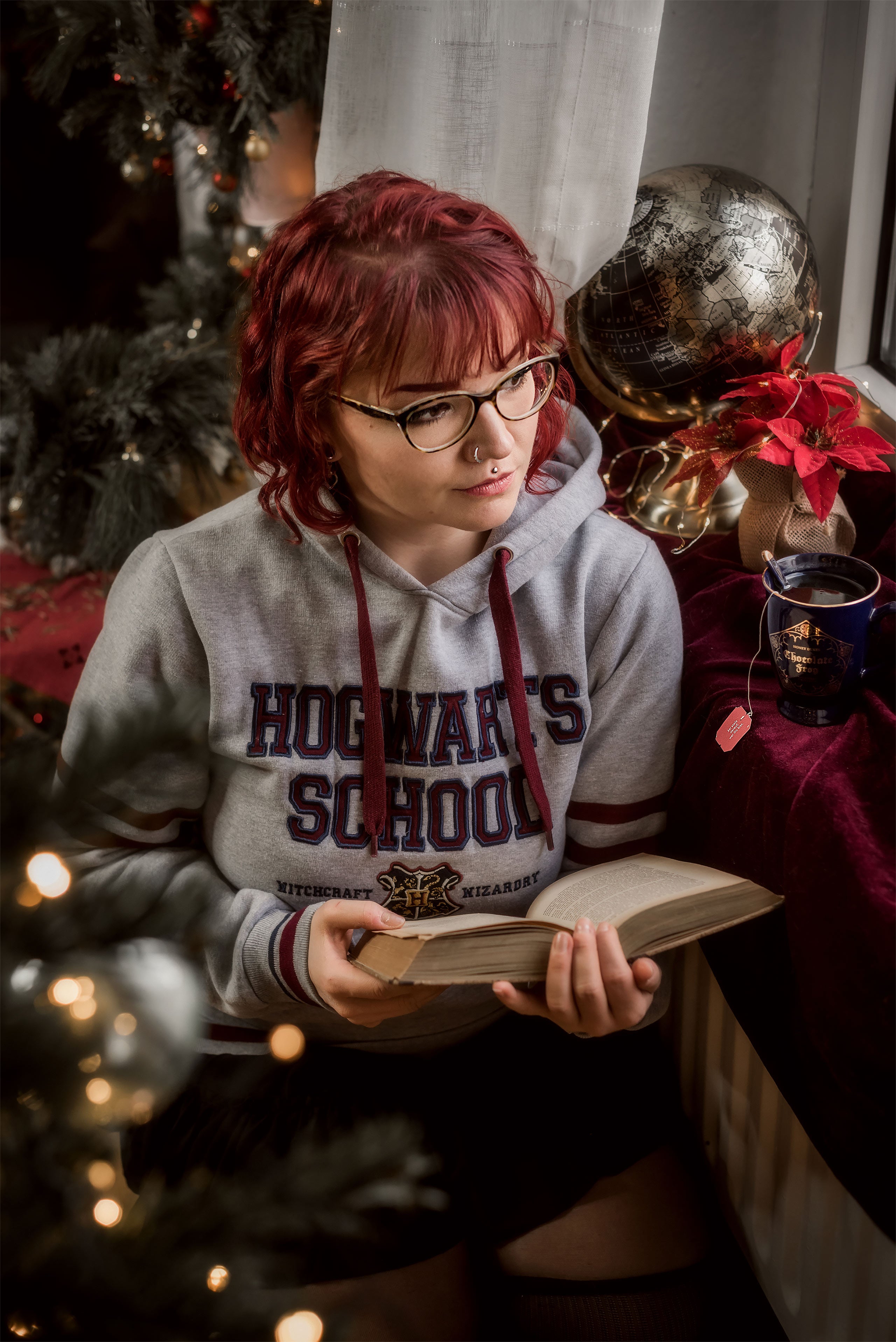 Produktbild Harry Potter - Hogwarts School Hoodie grau
