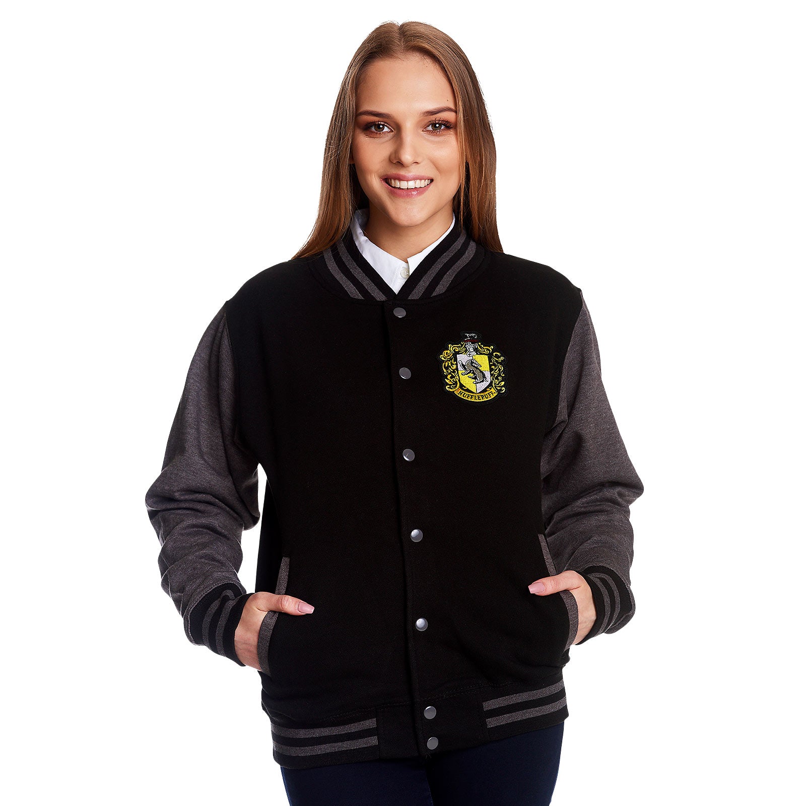 Produktbild Harry Potter - Hufflepuff Wappen College Jacke