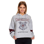Produktbild Harry Potter - Hogwarts School Crop Hoodie Damen grau