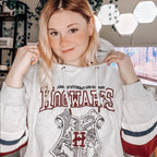 Produktbild Harry Potter - Hogwarts School Crop Hoodie Damen grau