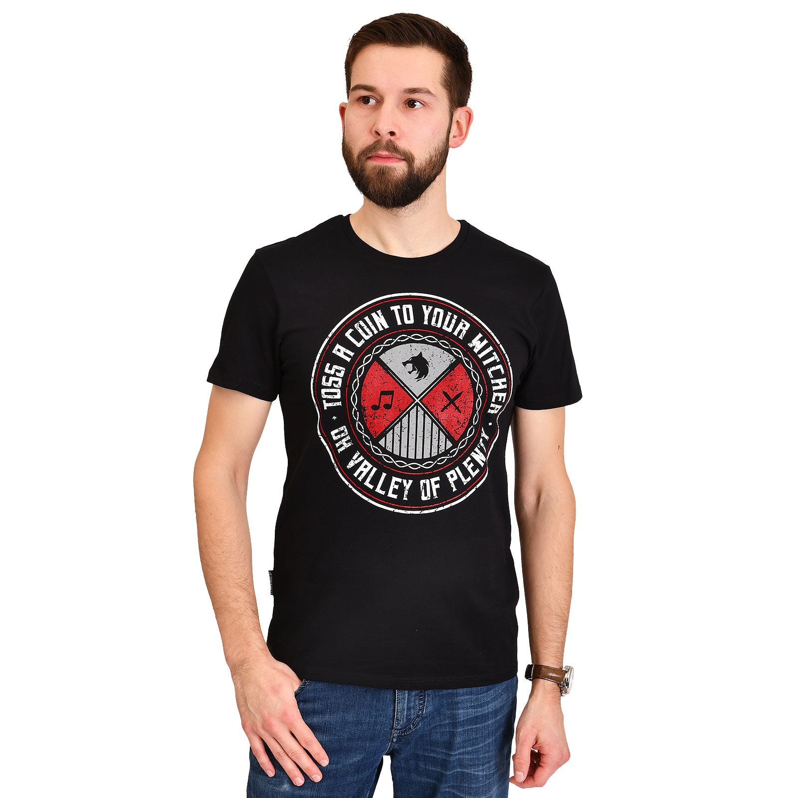 Produktbild Toss a Coin T-Shirt für Witcher Fans schwarz