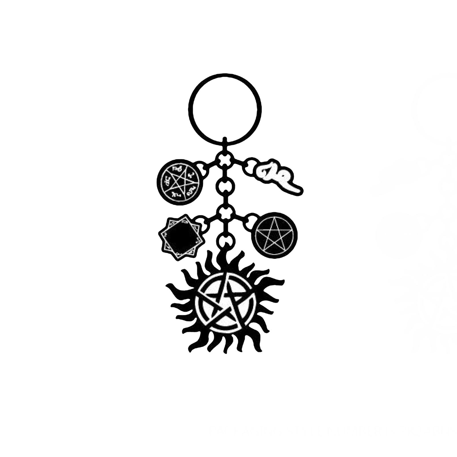 Produktbild Supernatural - Symbols Charm Schlüsselanhänger
