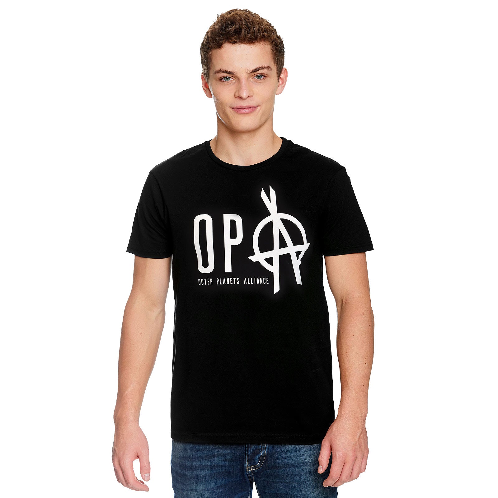 Produktbild Outer Planets Alliance Logo T-Shirt für The Expanse Fans schwarz