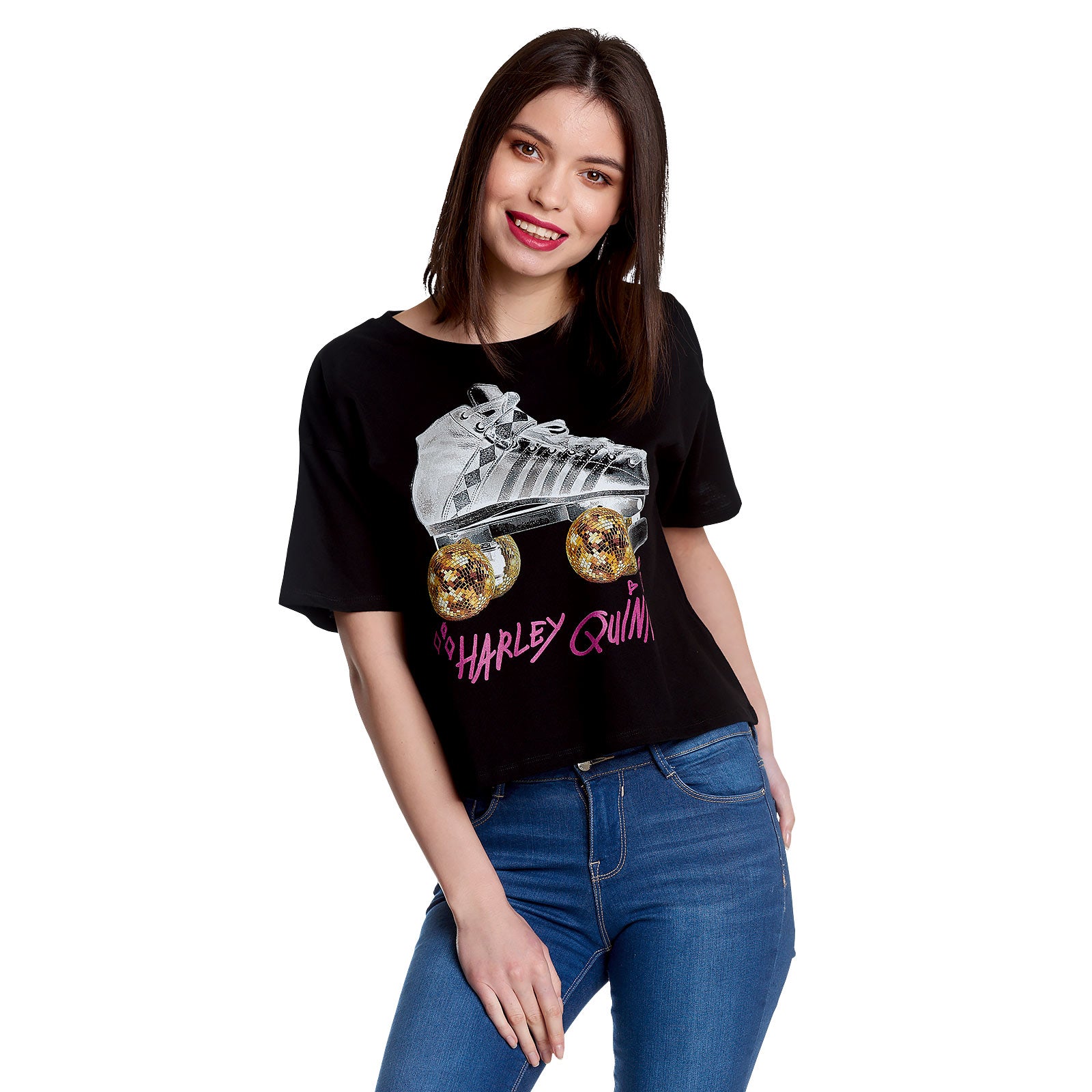 Produktbild Birds of Prey - Harley Roller Skates Crop Top Damen schwarz