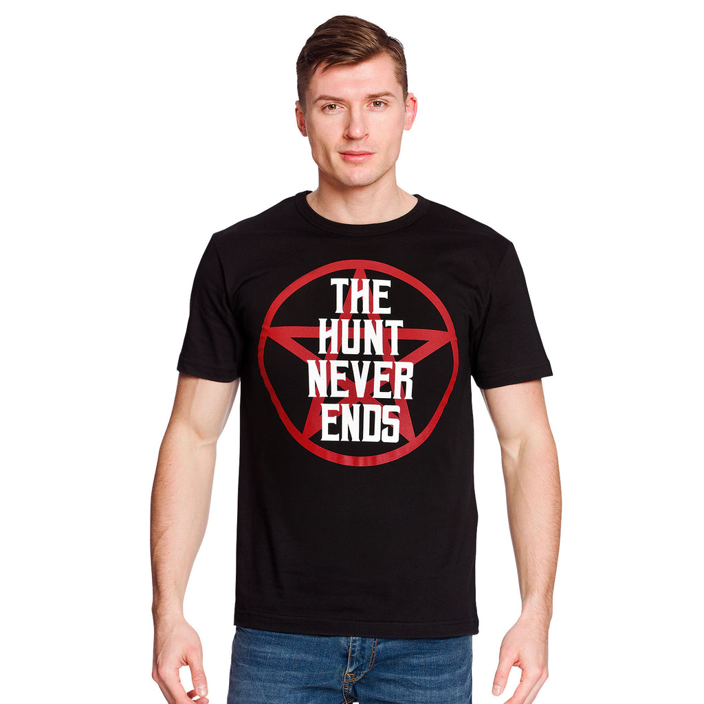 Produktbild The Hunt Never Ends T-Shirt für Supernatural Fans schwarz