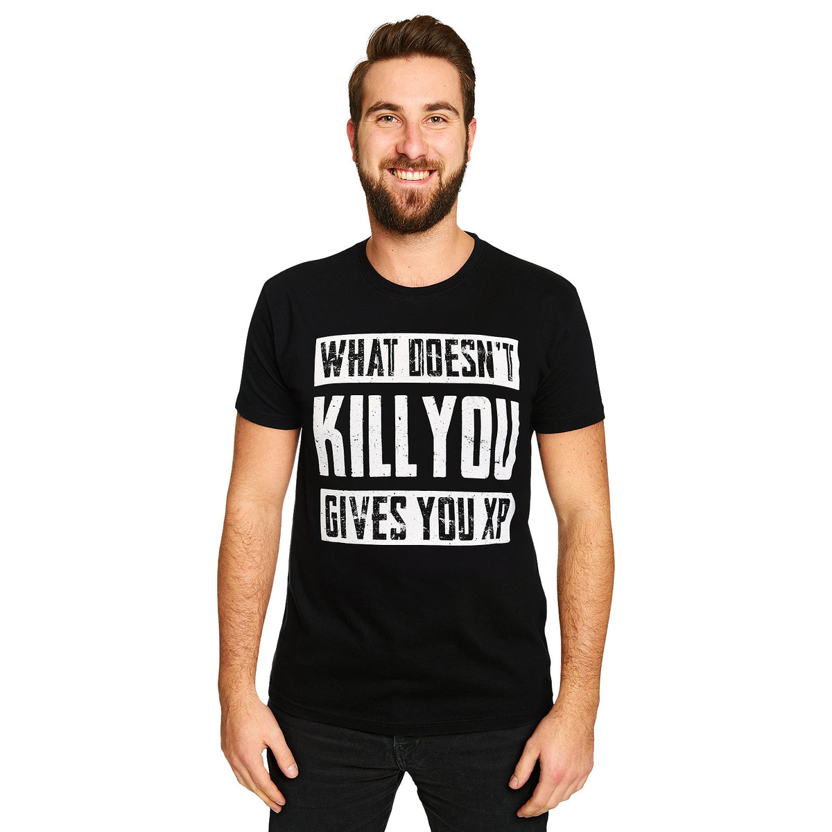 Produktbild What Doesn't Kill You Gives You XP T-Shirt schwarz