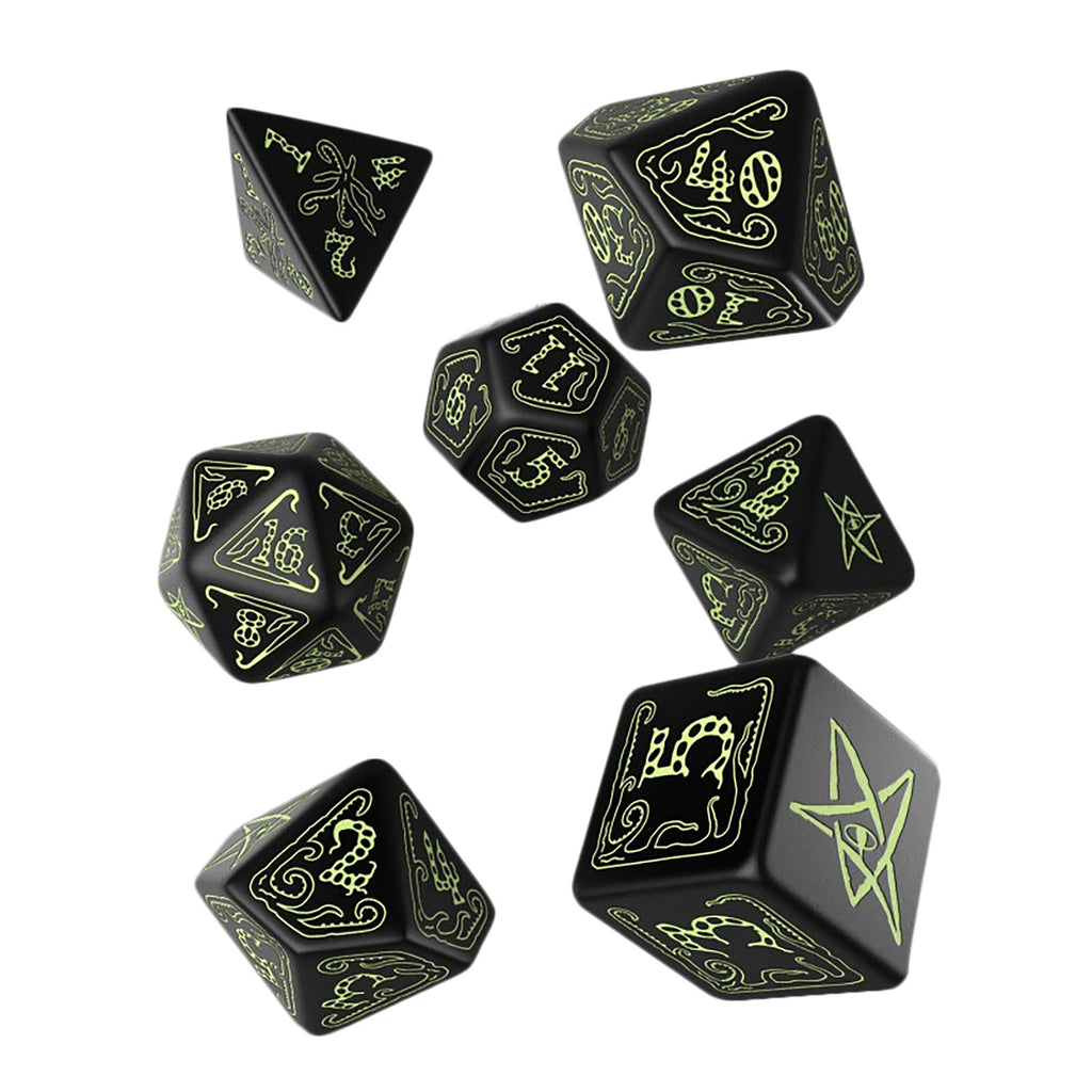 Produktbild Call of Cthulhu Glow in the Dark RPG Würfel Set 7tlg schwarz