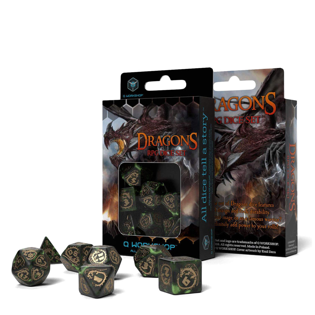 Produktbild Dragons RPG Würfel Set 7tlg grün