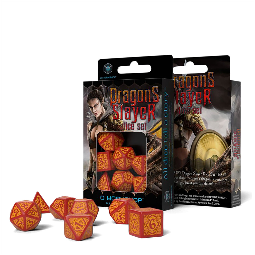 Produktbild Dragon Slayer RPG Würfel Set 7tlg rot-orange