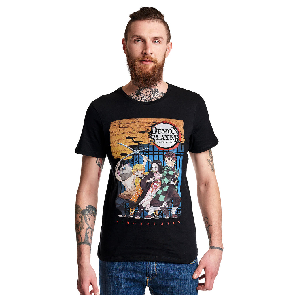 Demon Slayer - Character Poster T-Shirt schwarz