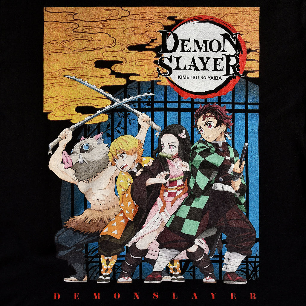 Produktbild Demon Slayer - Character Poster T-Shirt schwarz
