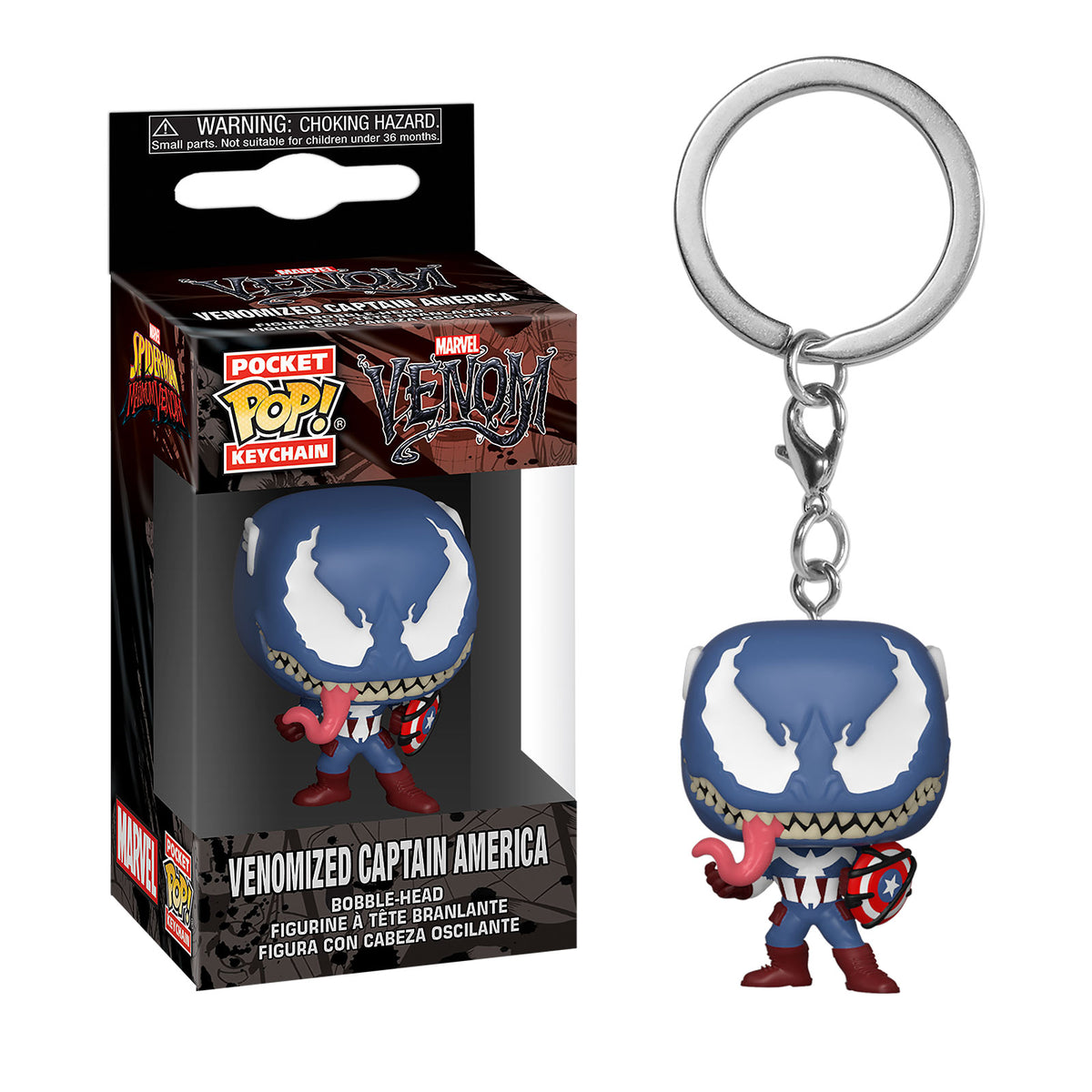 Produktbild Marvel - Venomized Captain America Funko Pop Schlüsselanhänger