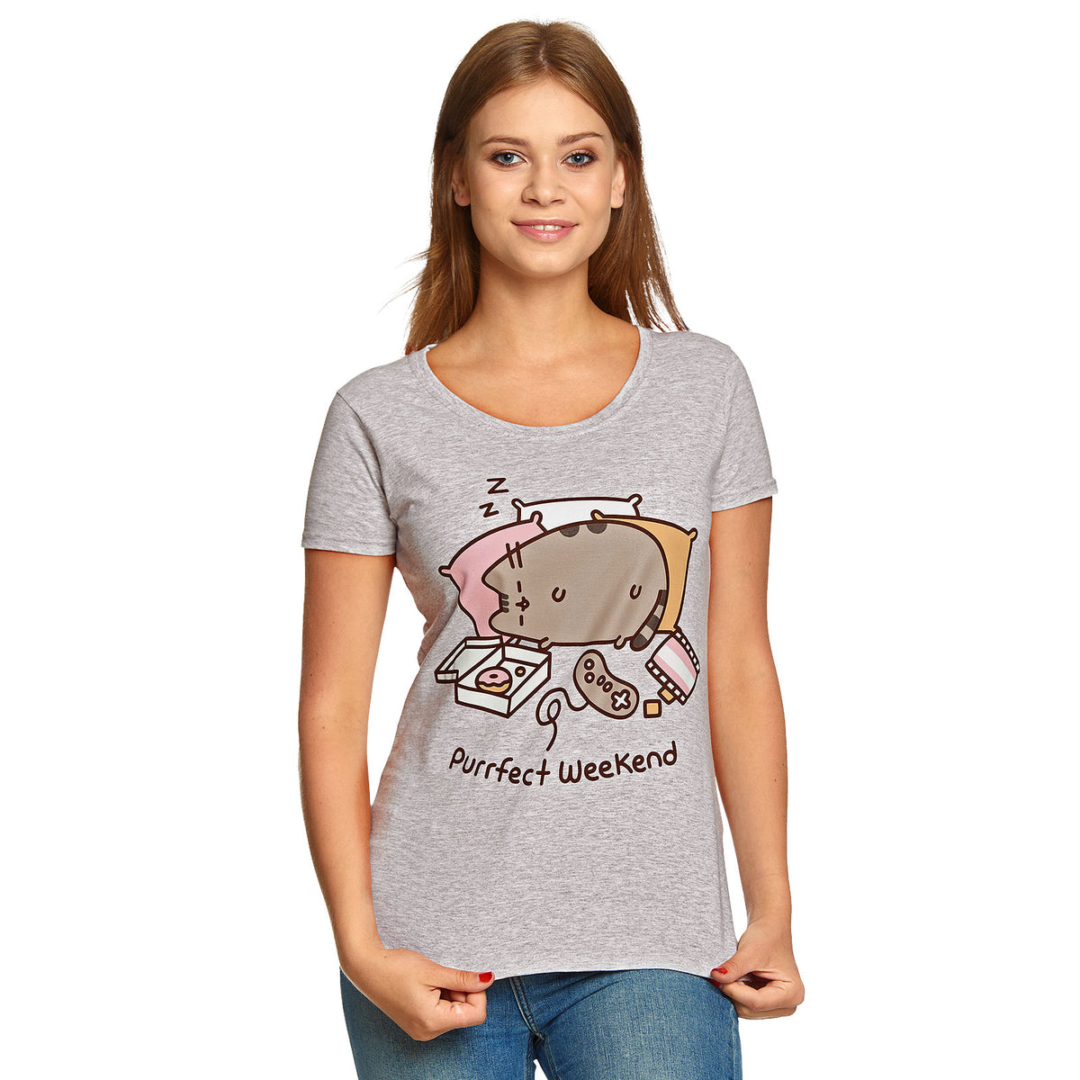 Produktbild Pusheen - Purrfect Weekend Damen T-Shirt grau