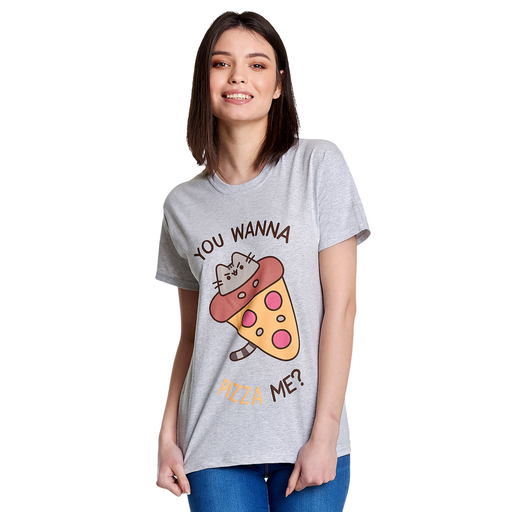 Produktbild Pusheen - You Wanna Pizza Me T-Shirt grau