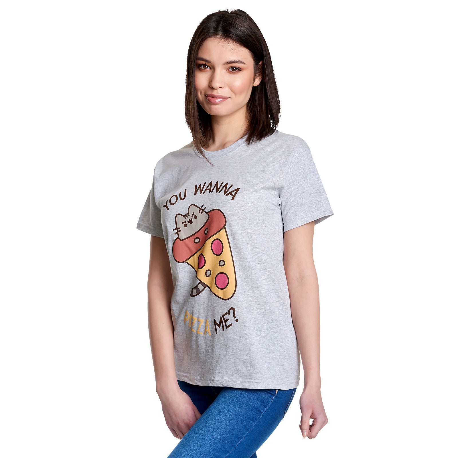 Produktbild Pusheen - You Wanna Pizza Me T-Shirt grau