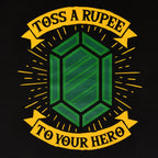 Produktbild Toss a Rupee to Your Hero T-Shirt für Zelda Fans schwarz