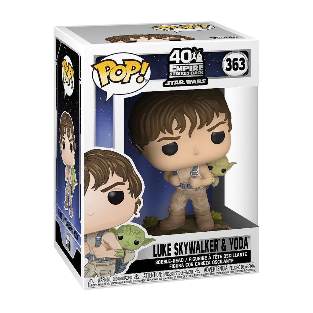 Produktbild Star Wars - Luke mit Yoda Funko Pop Wackelkopf-Figur