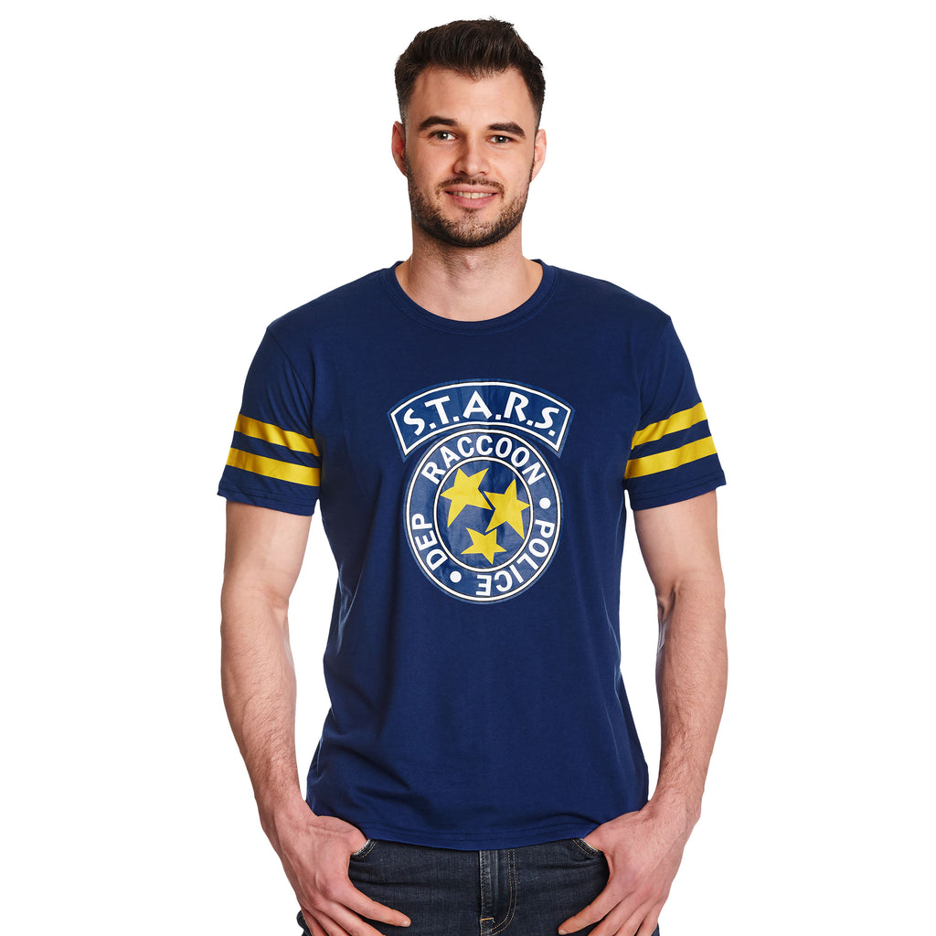 Resident Evil - S.T.A.R.S. Football T-Shirt blau