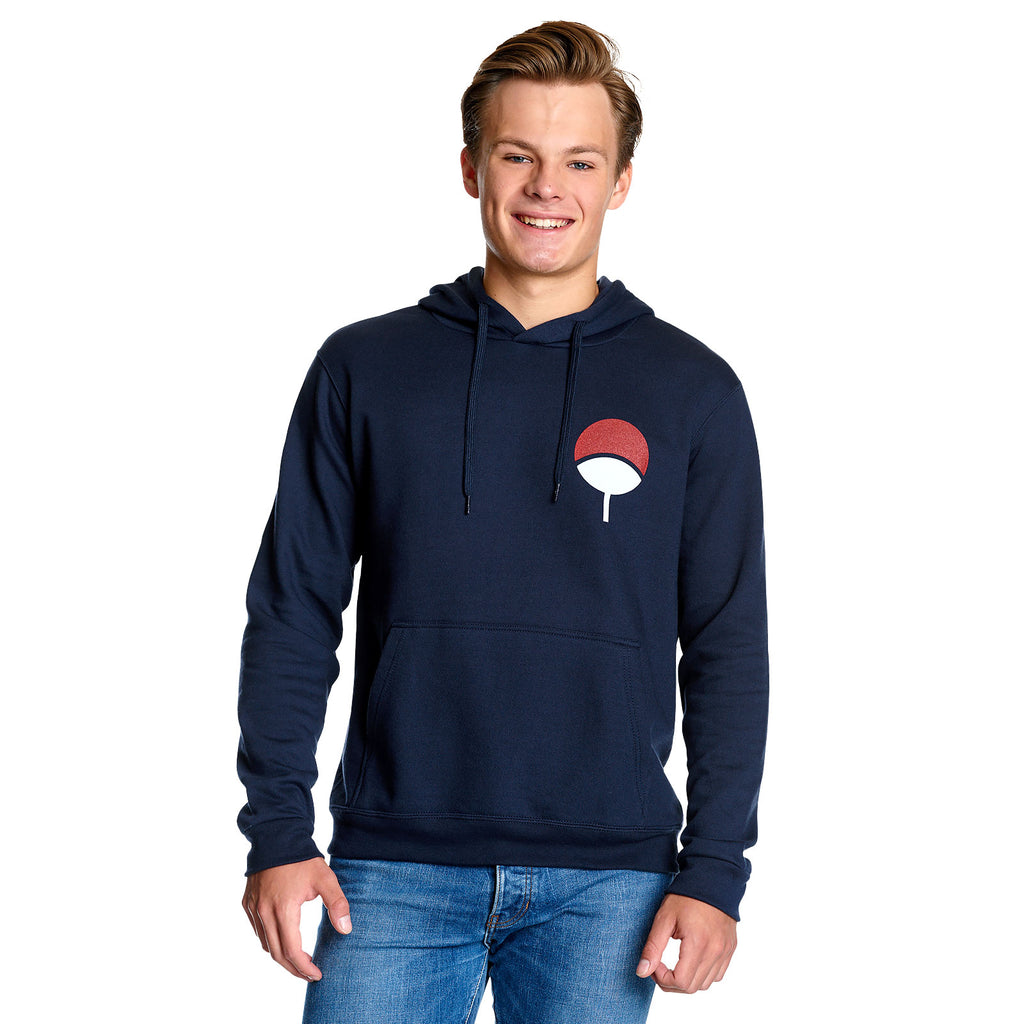 Naruto - Uchiha Wappen Hoodie blau