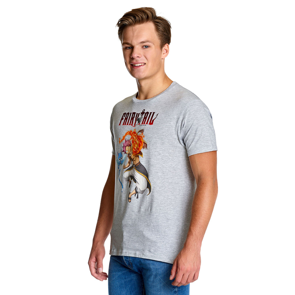 Produktbild Fairy Tail - Natsu und Happy T-Shirt grau