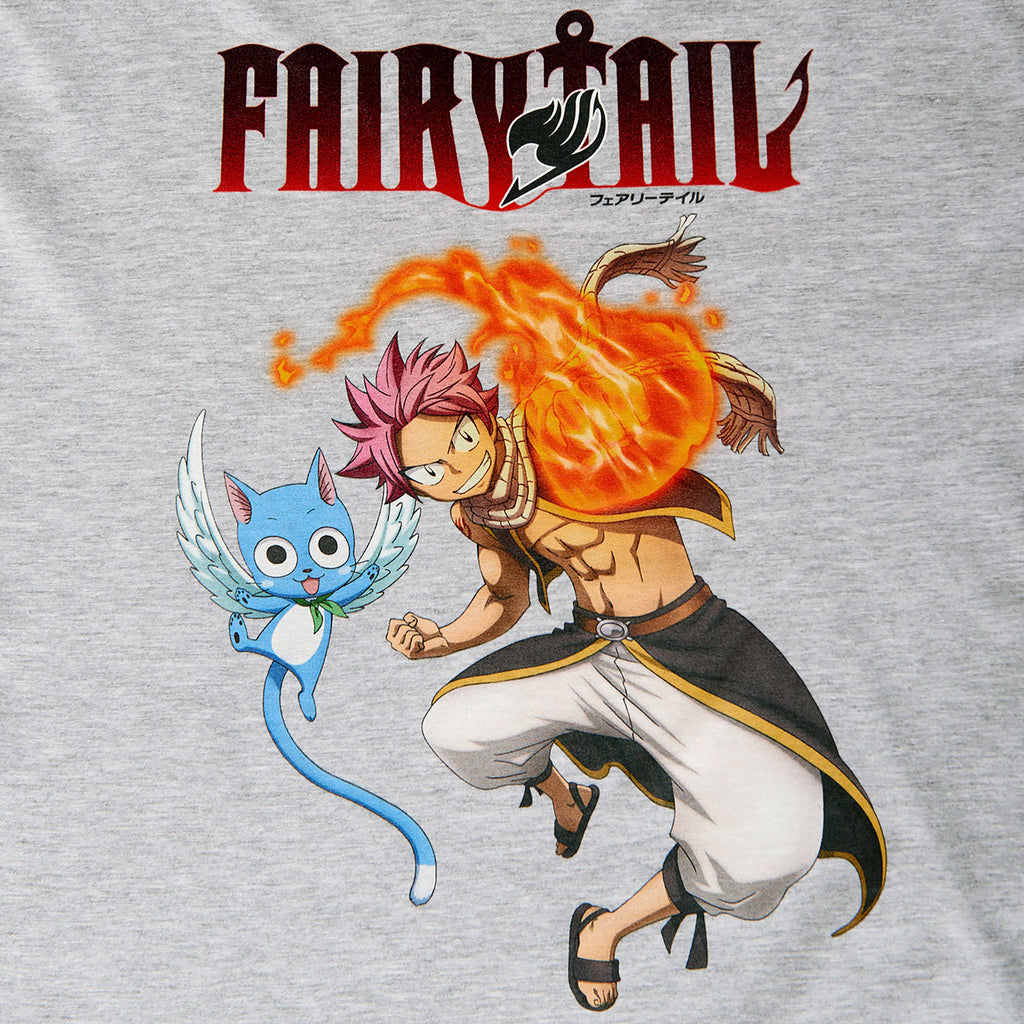 Produktbild Fairy Tail - Natsu und Happy T-Shirt grau