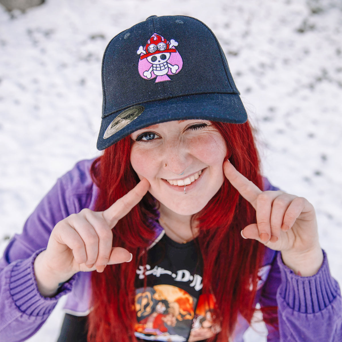 Produktbild One Piece - Portgas D. Ace Skull Basecap