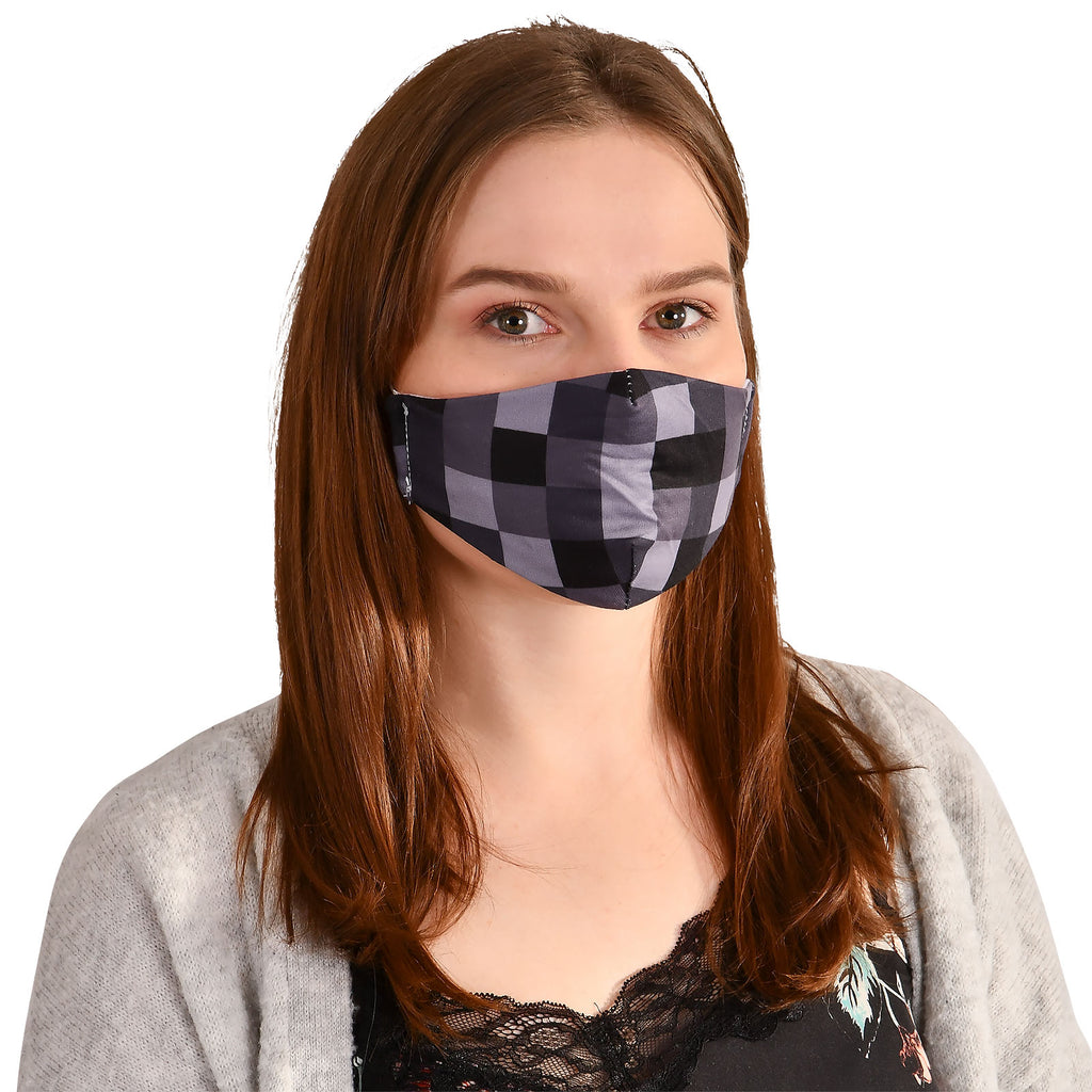 Produktbild Pixel Gesichtsmaske für Minecraft Fans grau
