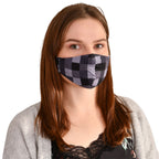 Produktbild Pixel Gesichtsmaske für Minecraft Fans grau