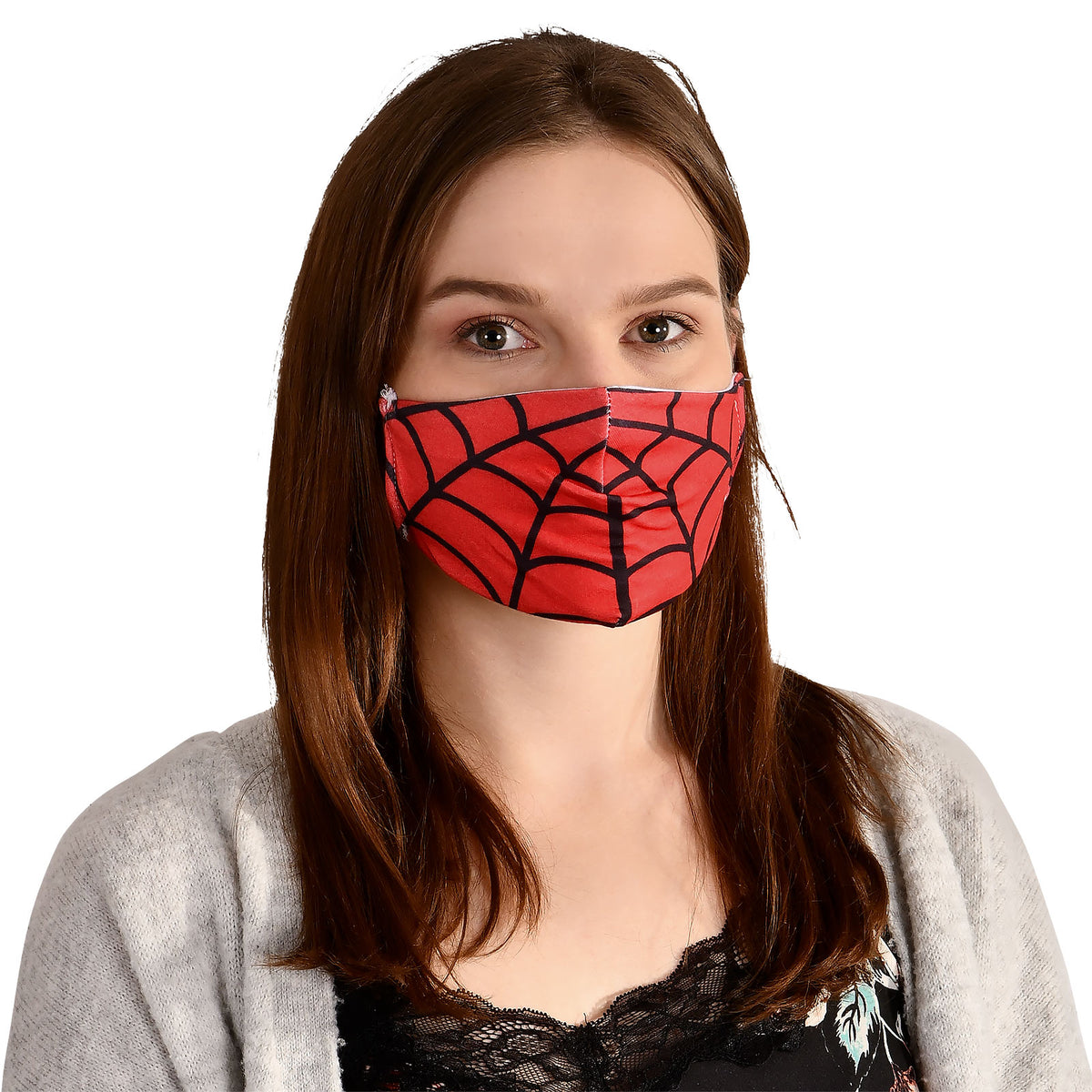 Product image Spiderweb Face Mask for Spider-Man Fans Red