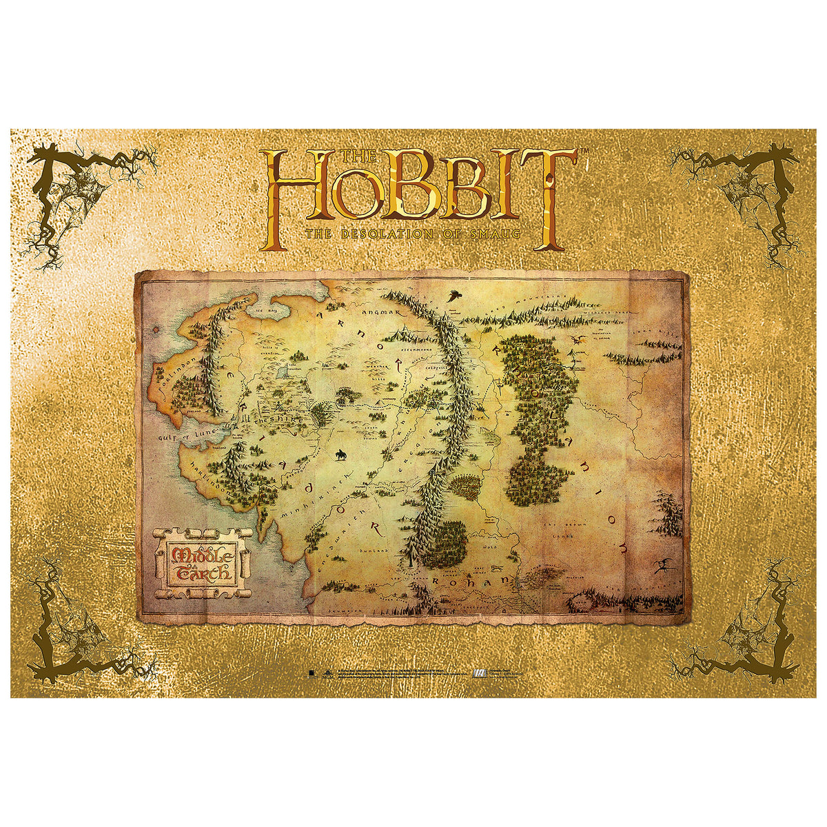 Produktbild Der Hobbit - Mittelerde Karte Maxi Poster