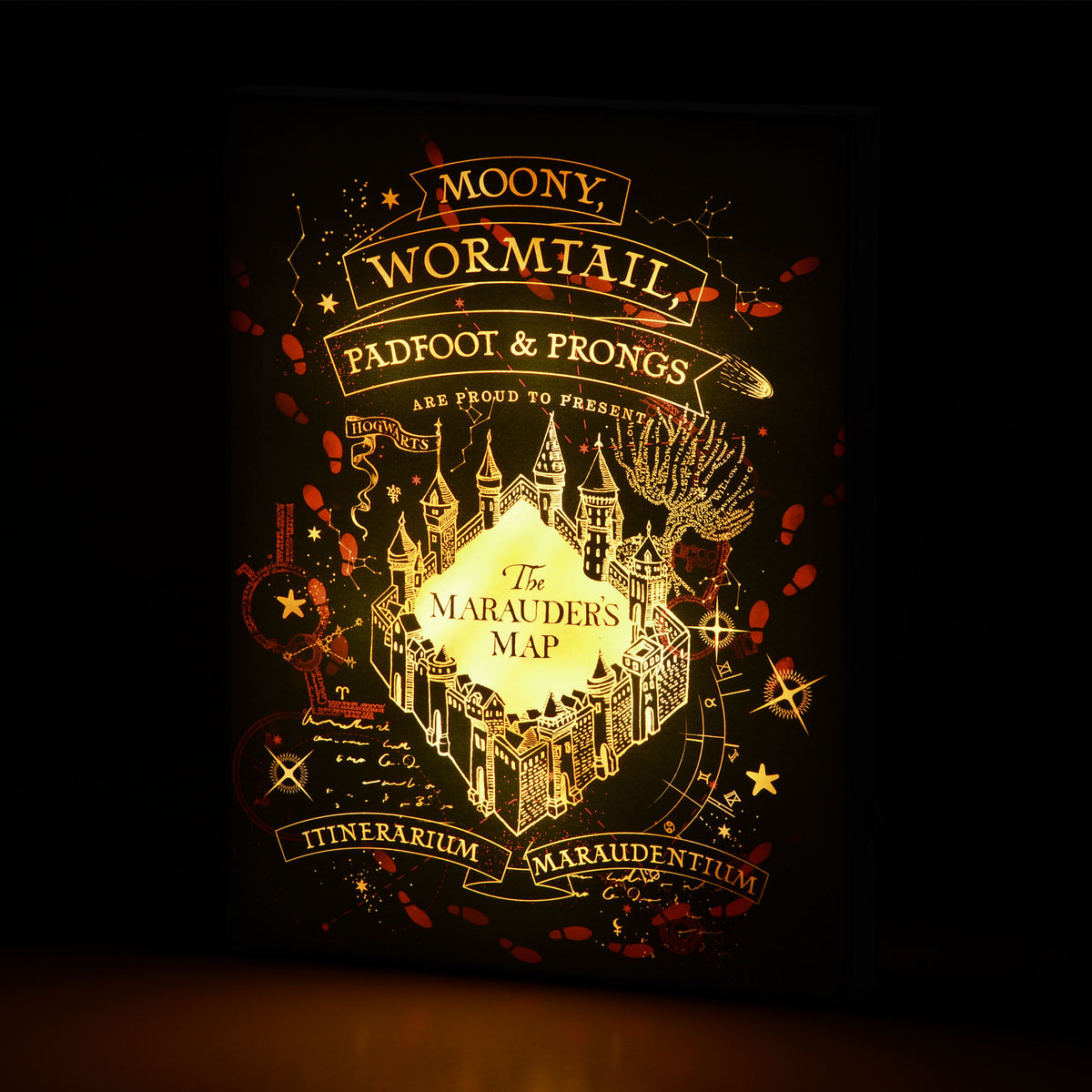 Produktbild Harry Potter - Karte des Rumtreibers Wandbild mit Licht
