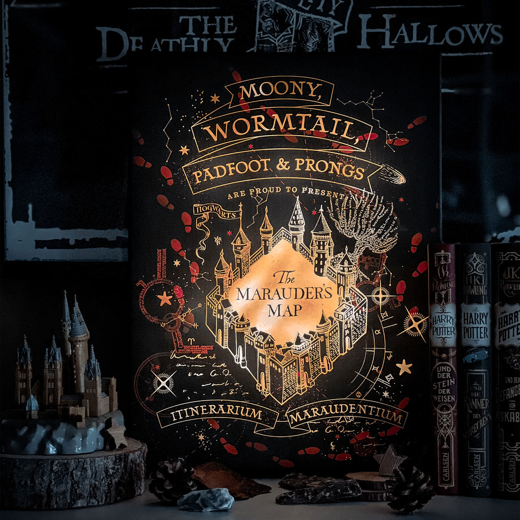 Produktbild Harry Potter - Karte des Rumtreibers Wandbild mit Licht