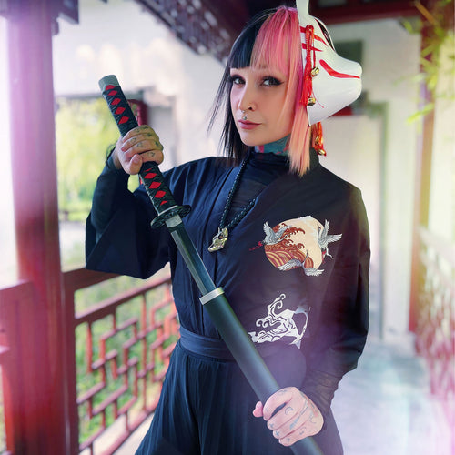 Produktbild Tanjiro Kamado Katana Replik mit Scheide für Demon Slayer Fans