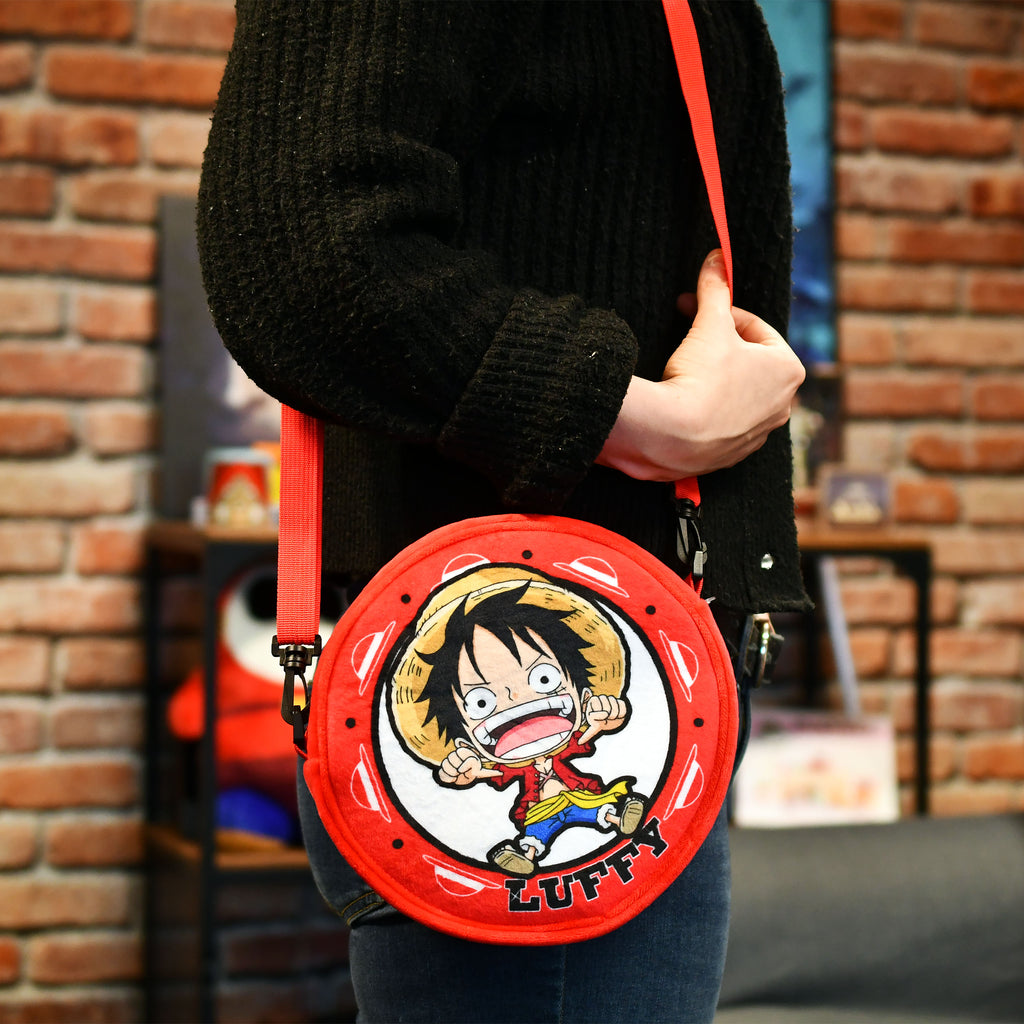 Produktbild One Piece - Luffy Plüsch Umhängetasche rot