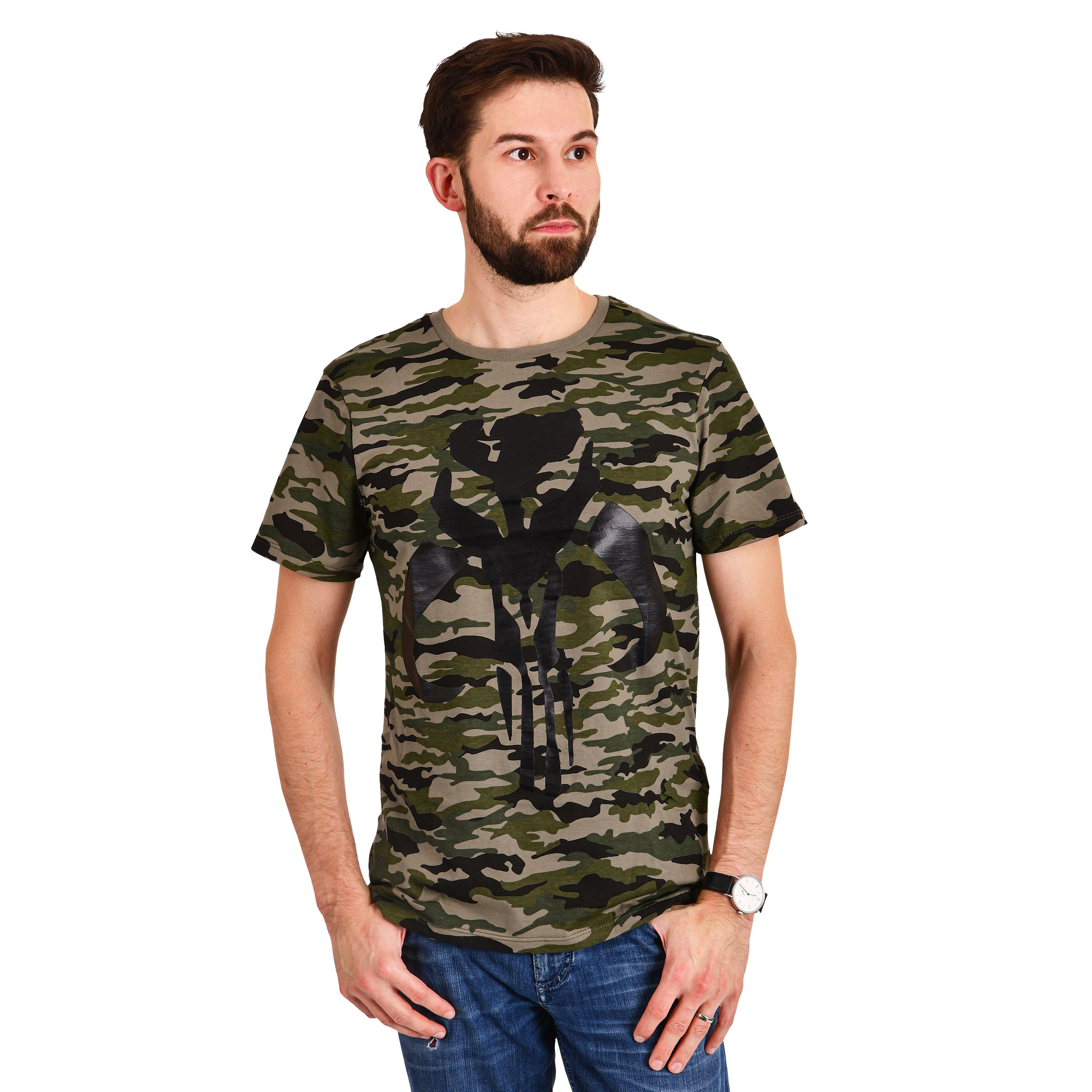 Produktbild The Mandalorian Camouflage Logo T-Shirt - Star Wars