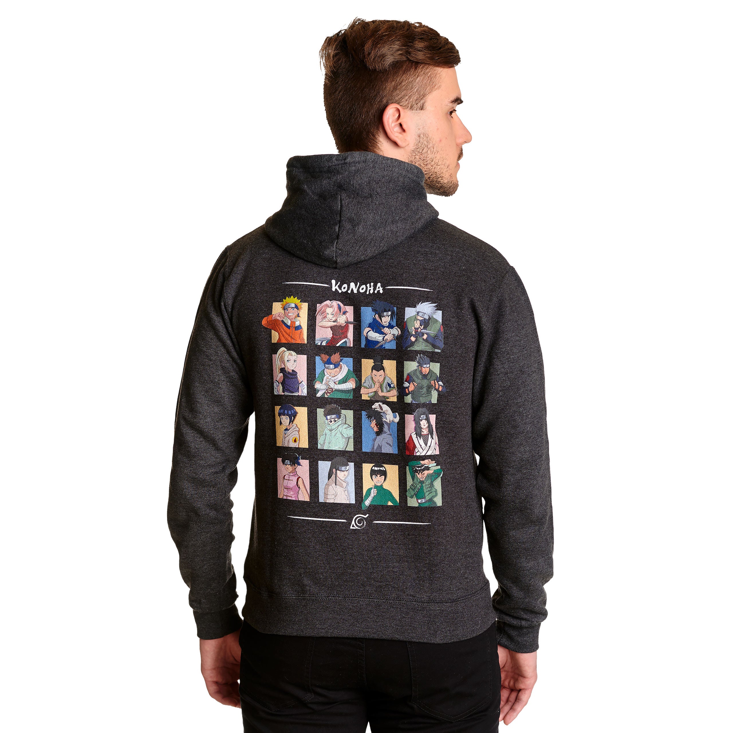Produktbild Naruto - Characters of Konoha Hoodie grau