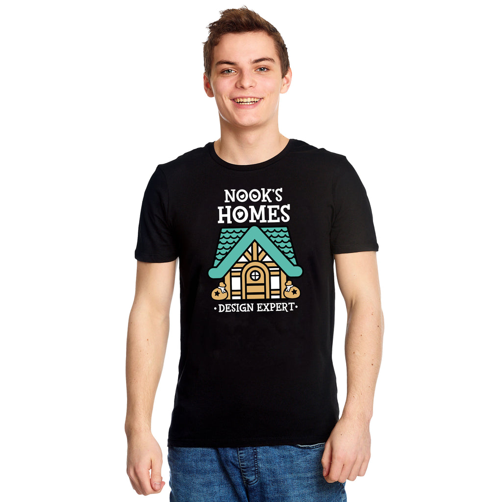 Nook's Homes T-Shirt für Animal Crossing Fans schwarz