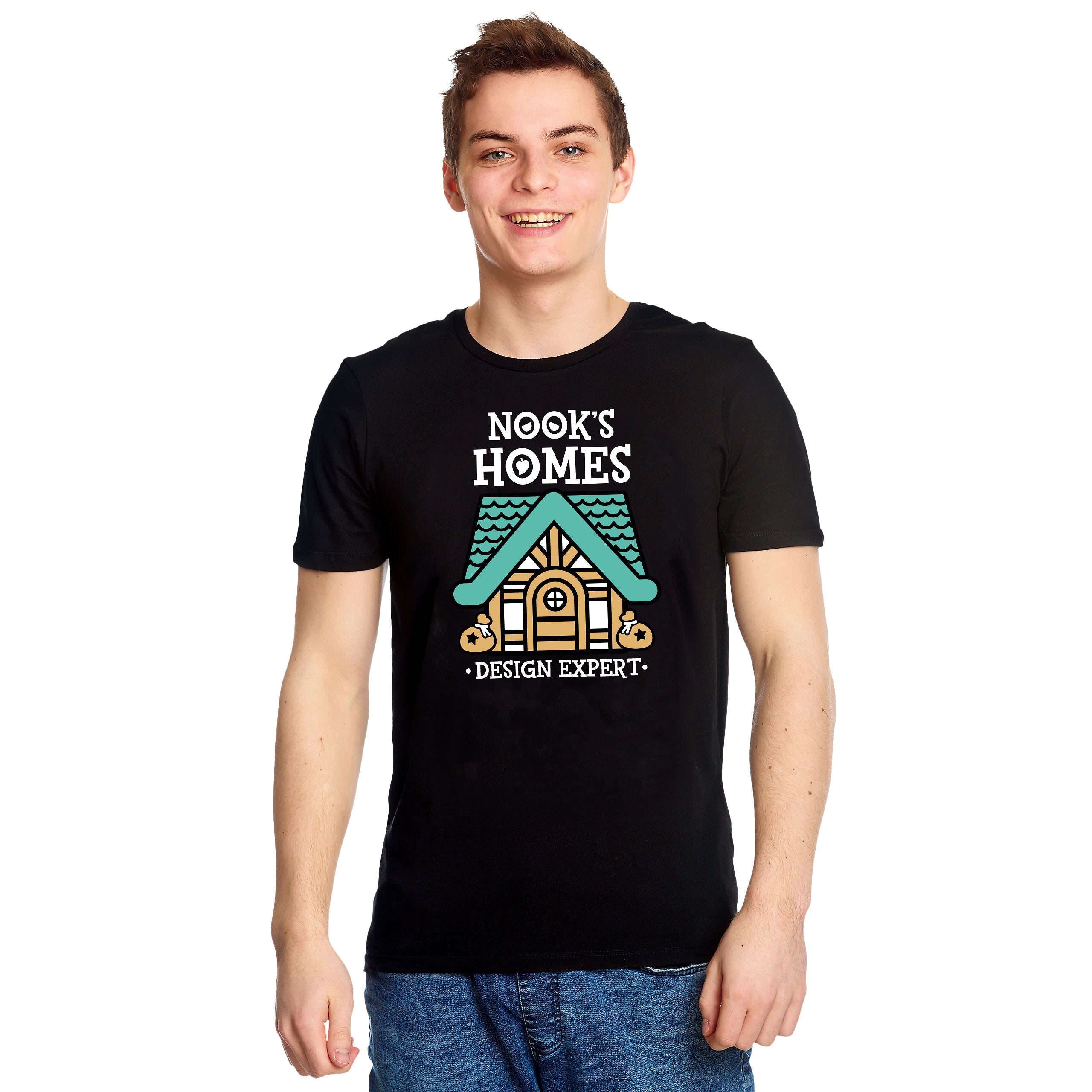 Produktbild Nook's Homes T-Shirt für Animal Crossing Fans schwarz