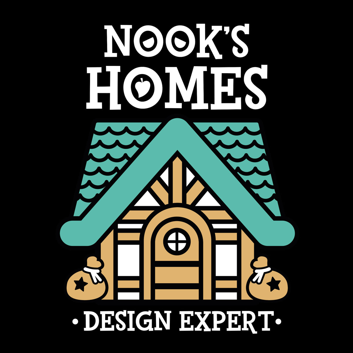 Produktbild Nook's Homes T-Shirt für Animal Crossing Fans schwarz