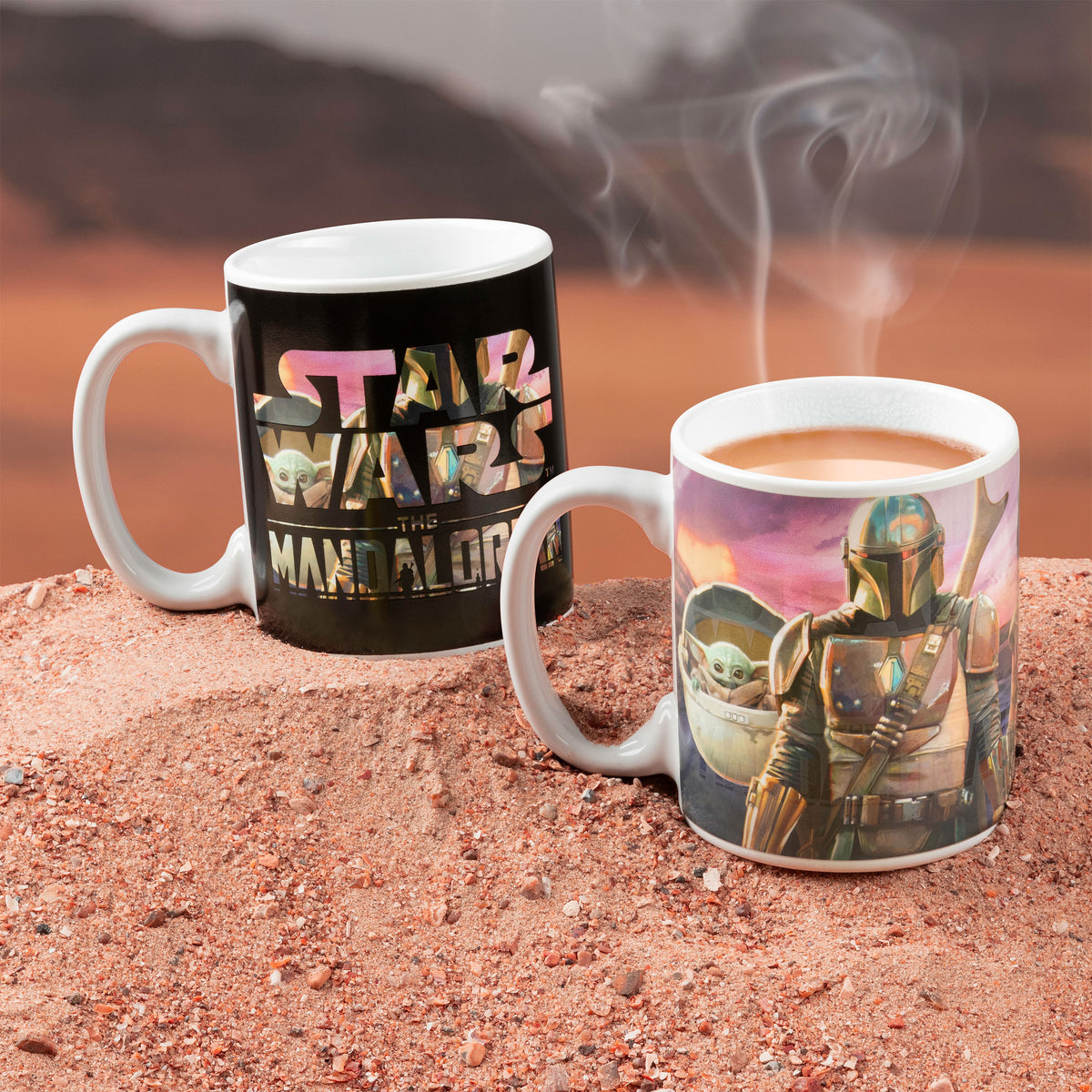 Produktbild The Mandalorian Collage Thermoeffekt Tasse - Star Wars