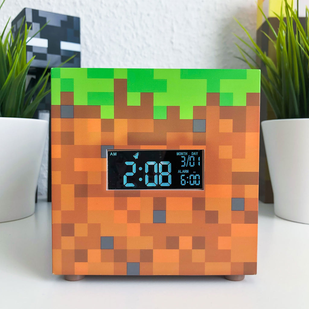 Produktbild Minecraft - Grasblock Wecker mit Licht