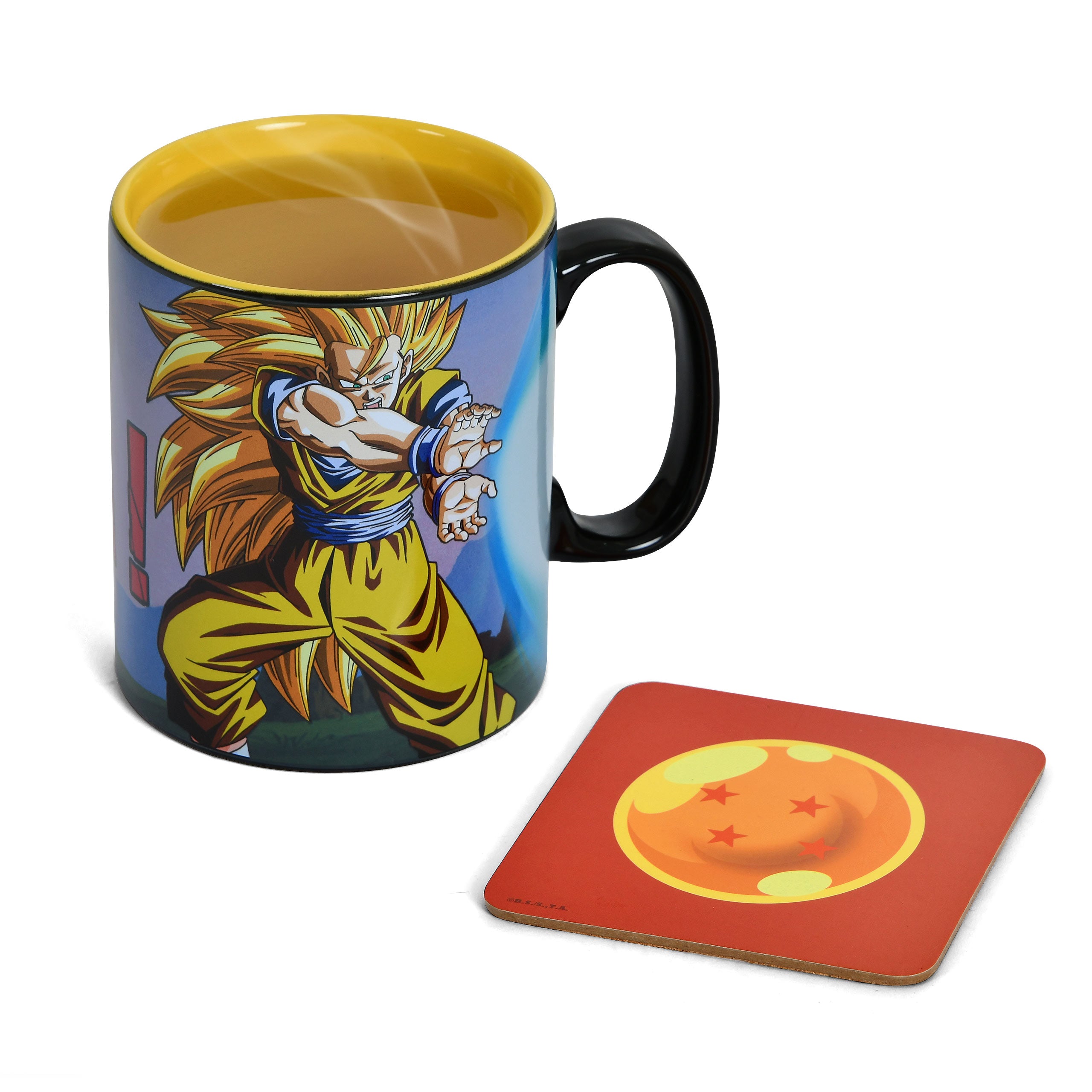 Produktbild Dragon Ball Z - Goku Kamehameha Thermoeffekt Tasse mit Untersetzer
