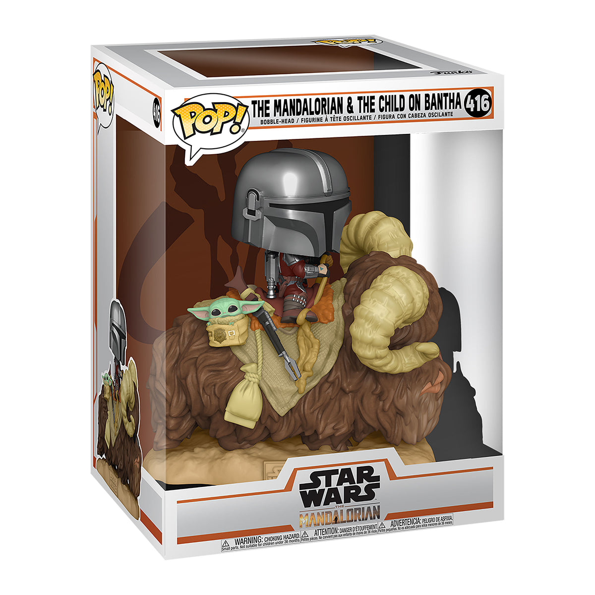 Produktbild The Mandalorian mit The Child auf Bantha Funko Pop Wackelkopf-Figur - Star Wars