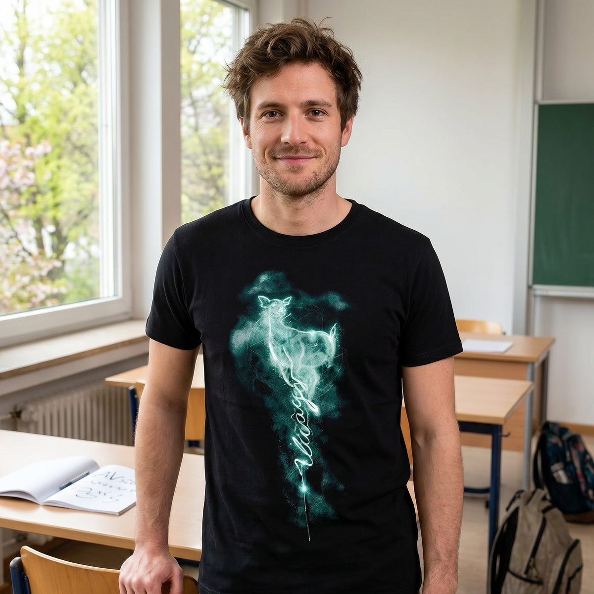 Produktbild Snape Patronus Always T-Shirt Damen schwarz - Harry Potter